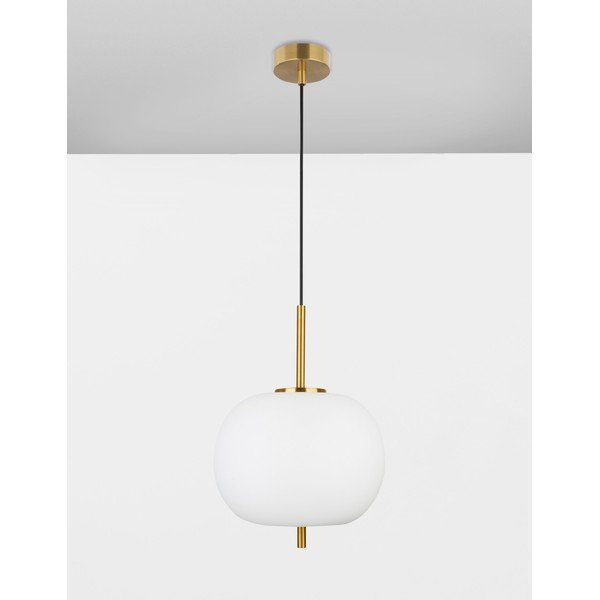 Baltos spalvos/žalvario spalvos iš stiklo kabantis šviestuvas ø 30 cm Lato – Nova Luce-image-4