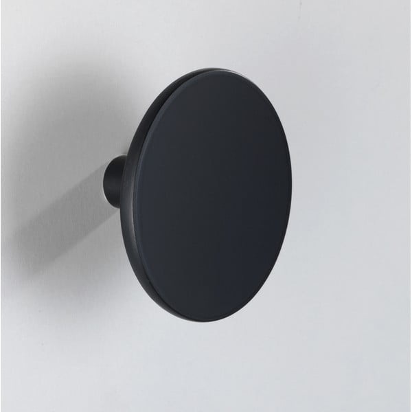 Matinės juodos spalvos sieninis kablys Wenko Melle, ⌀ 8 cm-image-3