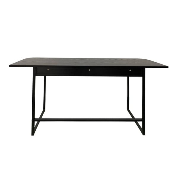Juodos spalvos konsolinis staliukas iš uosio 40x140 cm Darlington – Actona-image-3