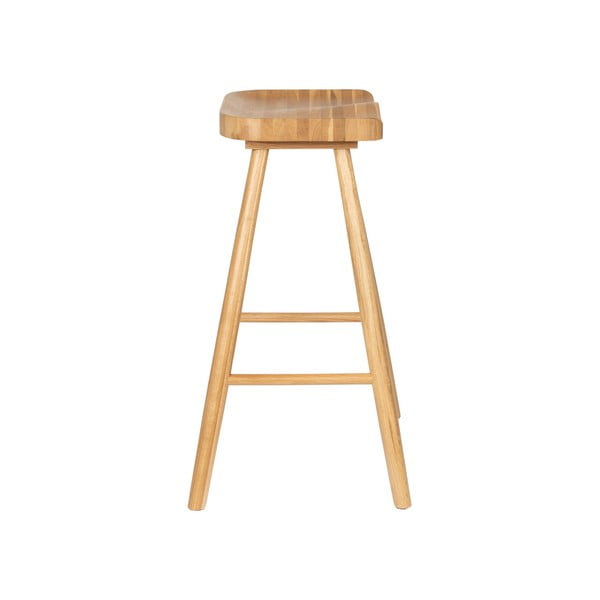 Natūralios spalvos iš ąžuolo masyvo baro taburetė (sėdynės aukštis 65,5 cm) Vander – White Label-image-3