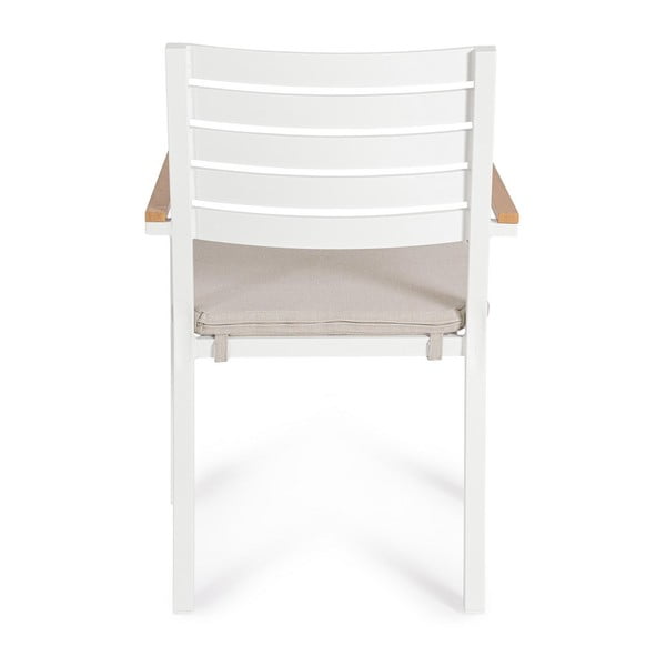 Baltos spalvos metalinės sodo kėdės 4 vnt. Henna   – Bizzotto-image-4