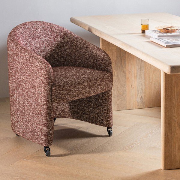 Terakotos spalvos iš audinio biuro kėdė Cordo – WOOOD-image-1