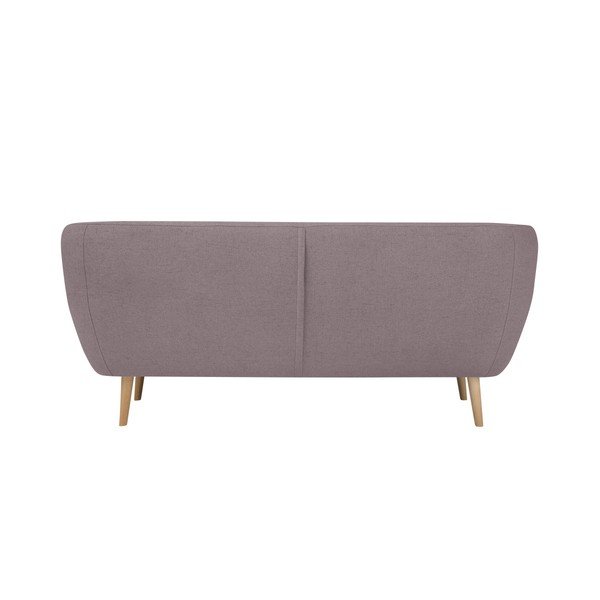 Rožinė trijų vietų sofa su šviesiomis kojomis Mazzini Sofas Sicile-image-1