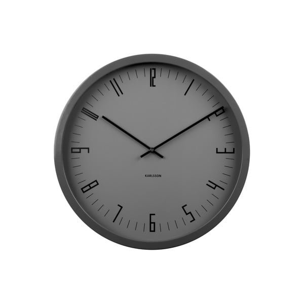 Pilkos spalvos laikrodis Dabartinis laikas Įdėklai Rodyklė