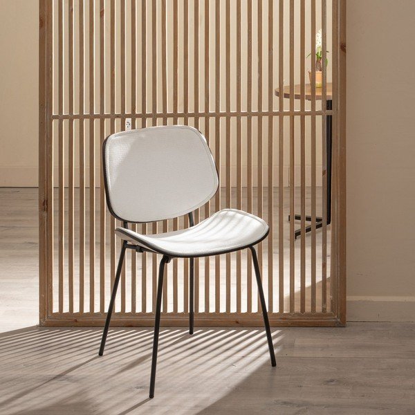 Valgomojo kėdės baltos spalvos 2 vnt. Elio – Ixia-image-1