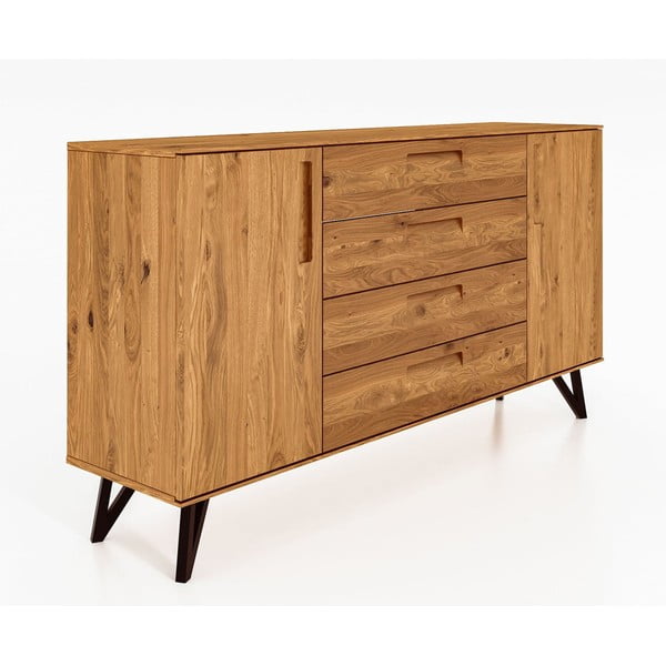 Aukšta ąžuolinė komoda 182x100 cm Golo - The Beds