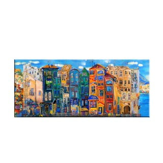 Paveikslas Tablo Center Colorful Houses, 140 x 60 cm