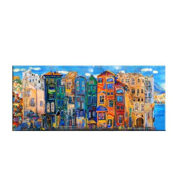 Paveikslas Tablo Center Colorful Houses, 140 x 60 cm