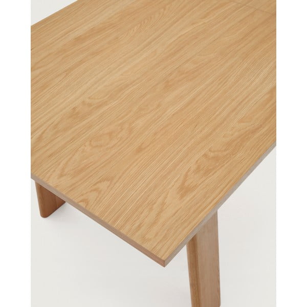 Prailginamas valgomojo stalas su papildomu stalviršiu su ąžuolo dekoro stalviršiu 95x200 cm Arlen – Kave Home-image-3