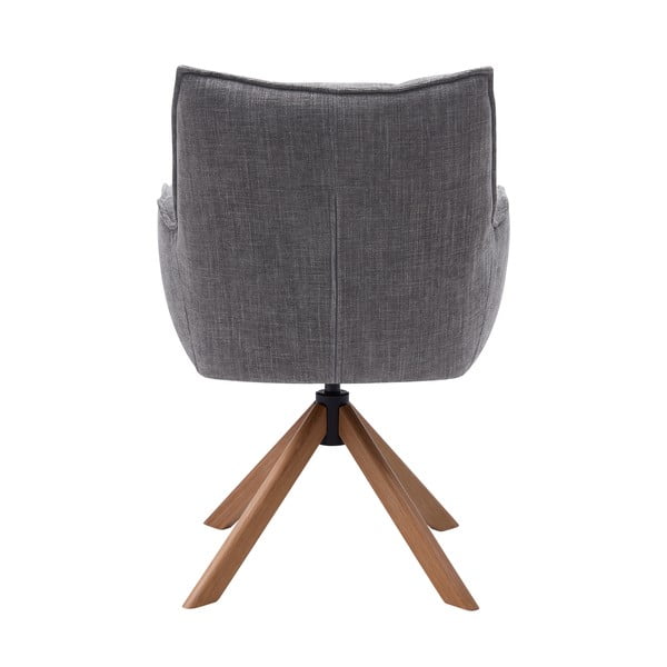 Pilkos spalvos iš audinio valgomojo kėdžių komplektas 2 vnt. Marilla – Unique Furniture-image-2