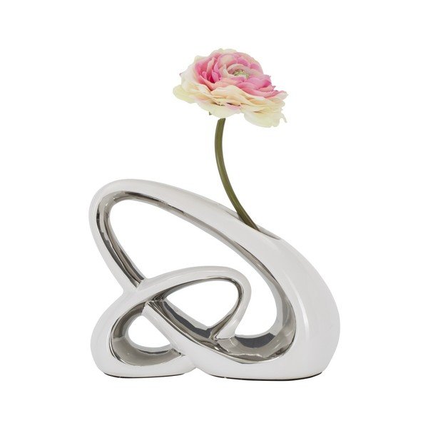 Balta ir sidabrinė keraminė vaza Mauro Ferretti Bling-image-2