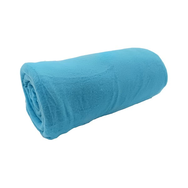 Turkio spalvos fleece tipo antklodė ir pledas 150x200 cm Plain – JAHU collections