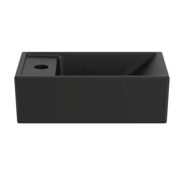 Iš keramikos maža kriauklė matinės juodos spalvos 37x21 cm i.Life S – Ideal Standard