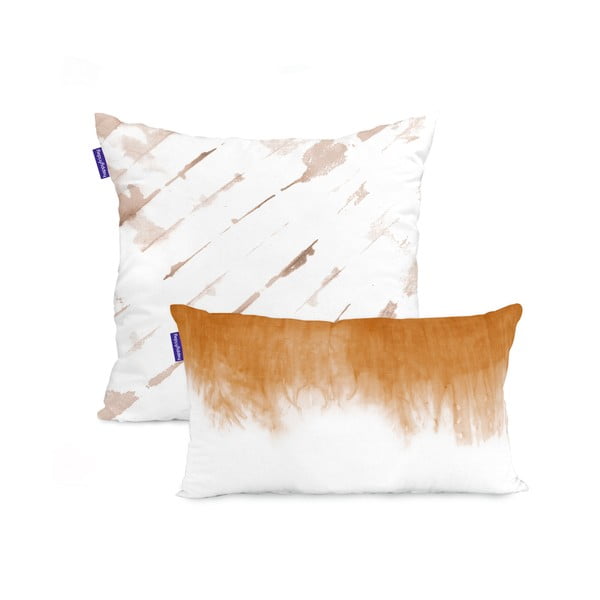 Dekoratyviniai pagalvių užvalkalai 2 vnt. 50x50 cm Tie dye – Blanc