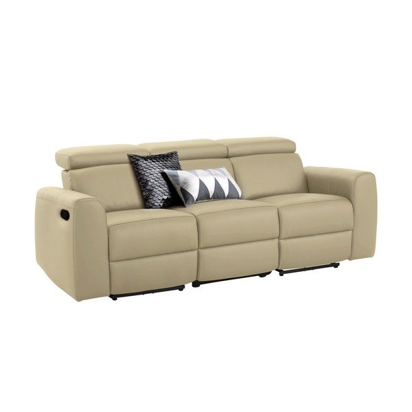Iš dirbtinės odos sofa baltos spalvos 216 cm Capena – Støraa-image-2