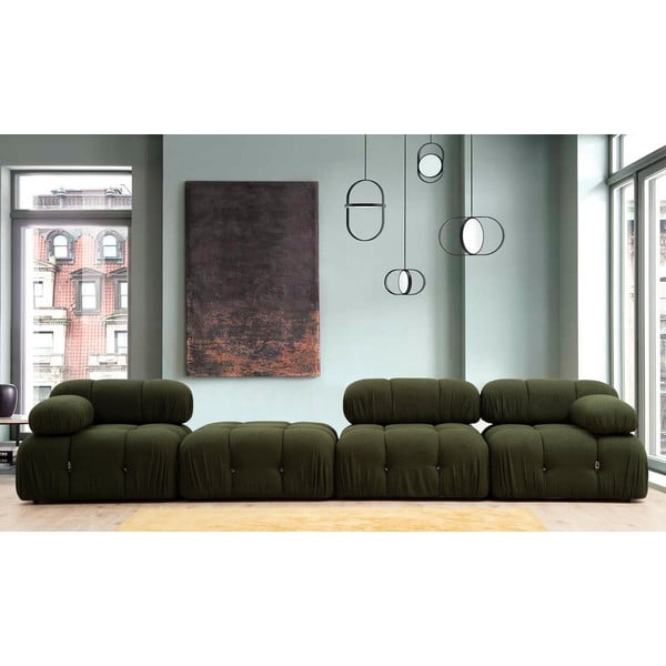 Modulinė sofa tamsiai žalios spalvos (su dešiniuoju kampu) Bubble – Artie-image-3