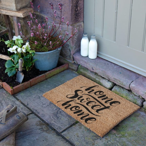 Iš kokoso pluošto grindų kilimėlis 40x60 cm Home Sweet Home – Artsy Doormats-image-4
