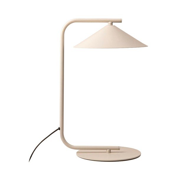 Kreminės spalvos iš metalo stalinis šviestuvas (aukštis 42 cm) Nocte – Micadoni 
