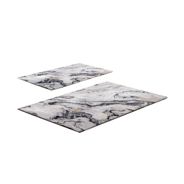 Pilkai smėlinės spalvos vonios kilimėliai 2 vnt. 60x100 cm CT – Foutastic