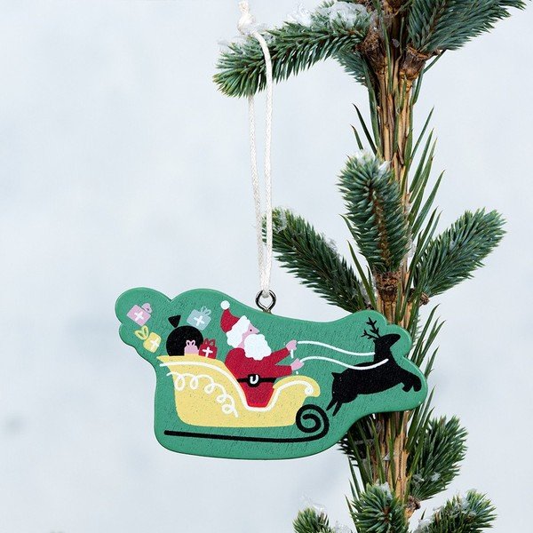Rex London Sleigh medinis medžio papuošalas-image-1