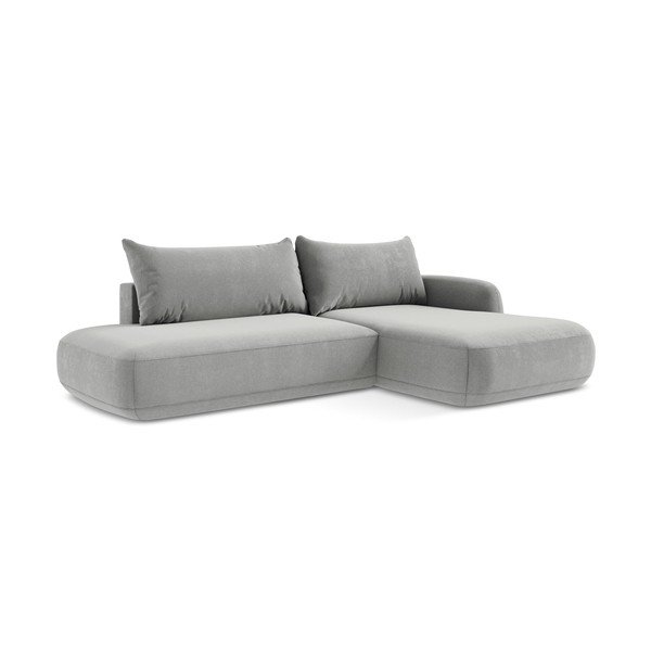 Šviesiai pilkos spalvos sulankstoma kampinė sofa (su dešiniuoju kampu/su gultu) Hale – Makamii-image-3