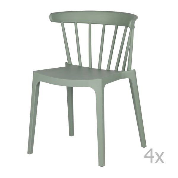 4 žalių kėdžių rinkinys De Eekhoorn Daan