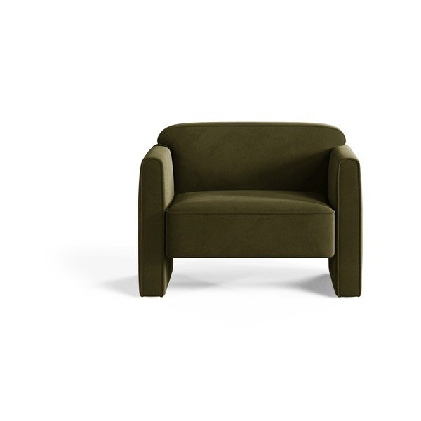 Žalios spalvos iš velveto krėslas Abby – Micadoni -image-1