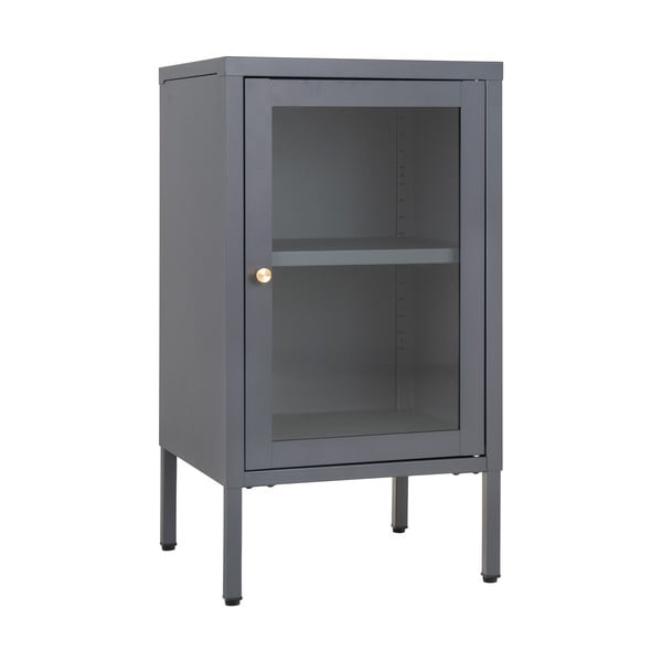 Iš metalo vitrina pilkos spalvos 38x70 cm Dalby – House Nordic-image-1