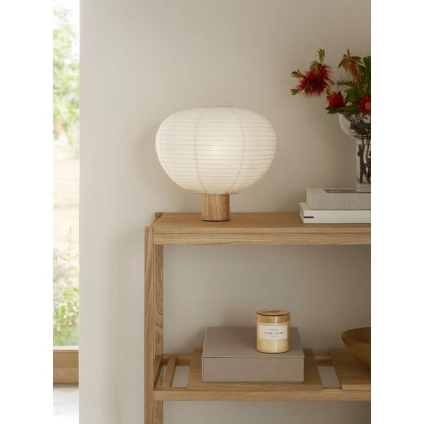 Baltos spalvos stalinis šviestuvas (aukštis 32 cm) su popieriniu gaubtu Kami – Blomus-image-1