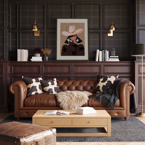 Spausdintas paveikslas su rėmeliu 50x70 cm Cowgirl – Styler-image-1
