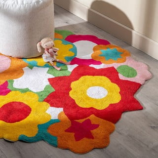 Iš medvilnės vaikiškas kilimas ø 100 cm Flowers – Ixia