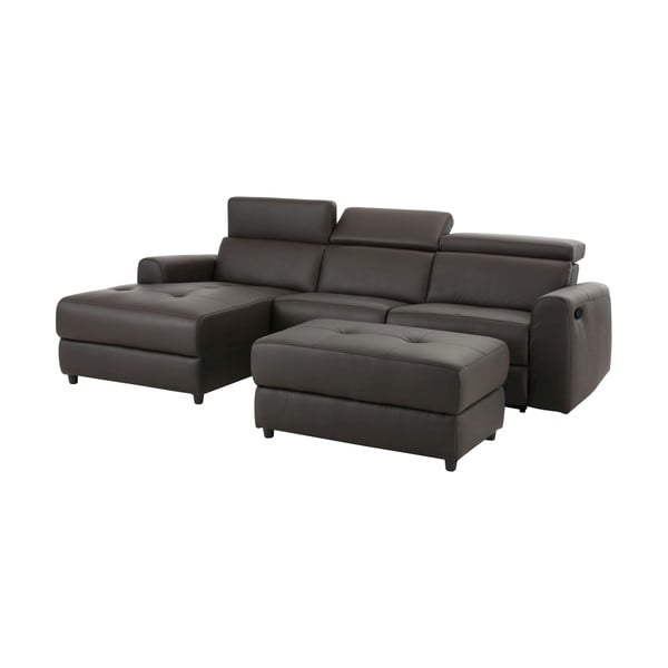 Iš odos kampinė sofa tamsiai rudos spalvos (su kairiuoju kampu) Capena – Støraa-image-4