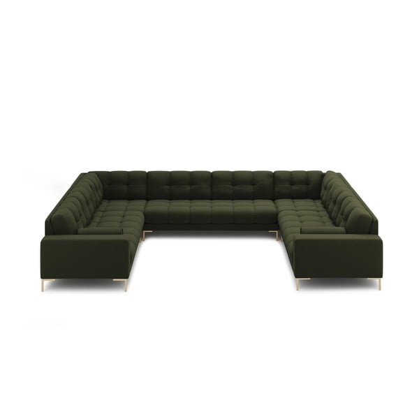 Kampinė sofa žalios spalvos („U“ formos) Bali – Cosmopolitan Design
