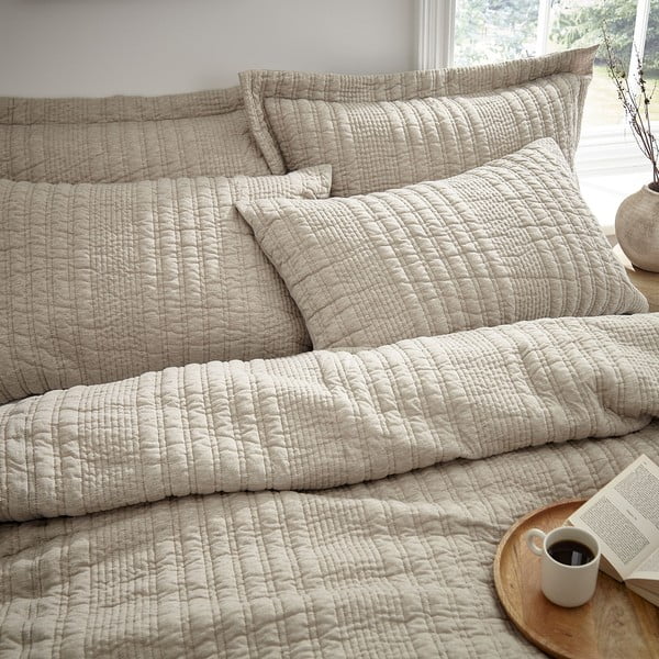 Dvigulė patalynė smėlio spalvos 200x200 cm Tamba Stripe – Pineapple Elephant-image-1