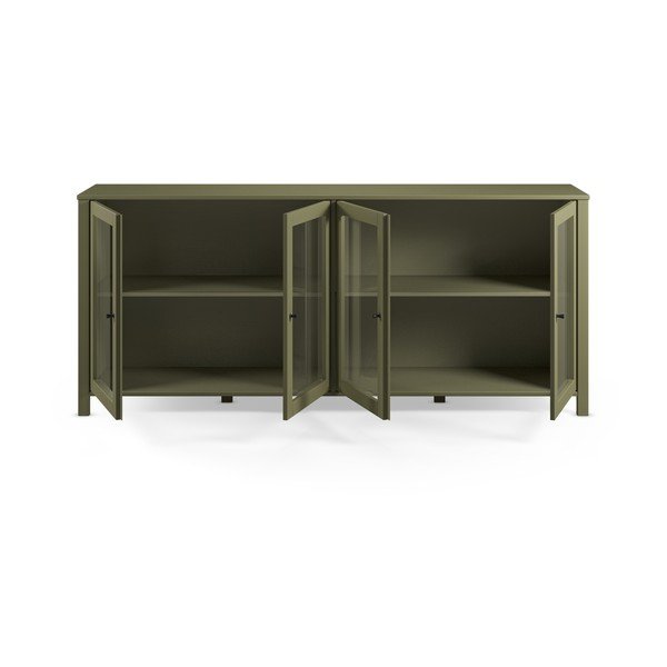 Žalios spalvos iš pušies masyvo vitrina 186x80x40 cm Alessandra – Marckeric-image-3