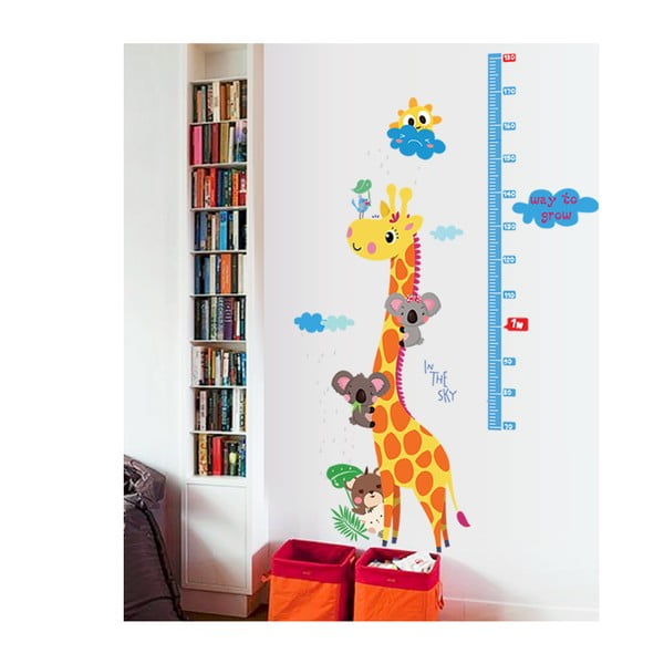 Metras vaikų lipdukas ant durų/ant sienos 60x120 cm Giraffe & Koalas – Ambiance-image-2
