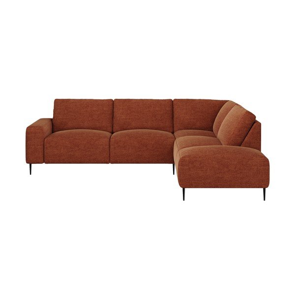 Tamsiai oranžinė kampinė sofa Ghado Tendo, dešinysis kampas-image-2