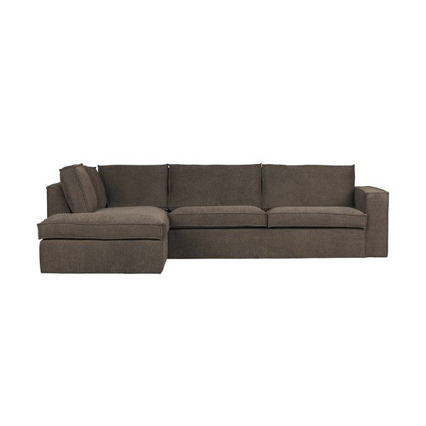 Tamsiai ruda kampinė sofa WOOOD Freddie, kairysis kampas-image-2