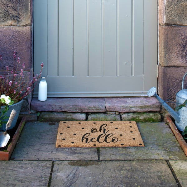 Iš kokoso pluošto grindų kilimėlis 40x60 cm Oh Hello – Artsy Doormats-image-4
