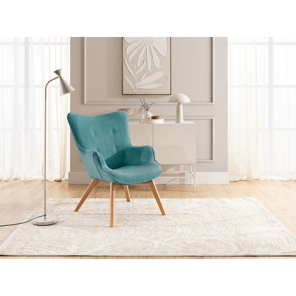 Turkio spalvos iš kordinio velveto krėslas Niko – Ropez-image-4