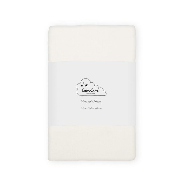 Kreminės spalvos iš organiškos medvilnės vaikų patalynė vaikiškai lovai su guma 60x120 cm Off-White – Cam Cam Copenhagen