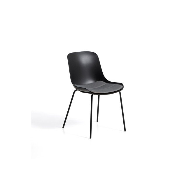 Juodos spalvos plastikinė sodo kėdė Altea – Kave Home-image-2