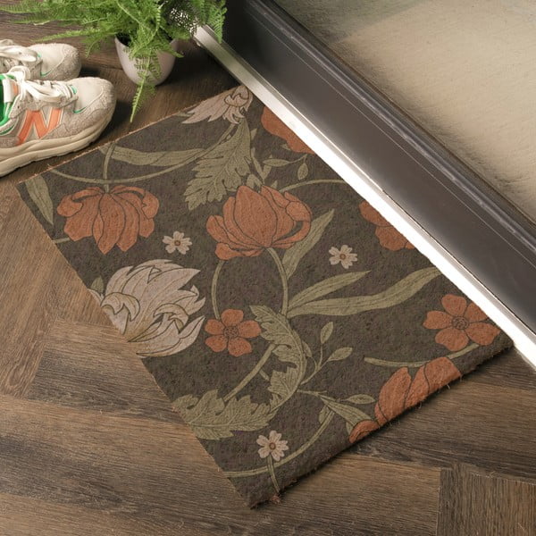 Iš kokoso pluošto grindų kilimėlis 60x90 cm William Morris Rose – Artsy Doormats-image-1