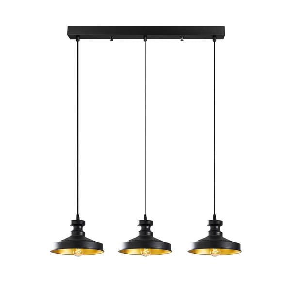 Kabantis šviestuvas juodos spalvos su metaliniu gaubtu Berceste – Opviq lights