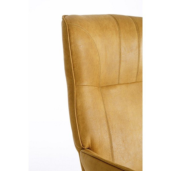 Garstyčių spalvos krėslas iš dirbtinės odos Nasira – Bizzotto-image-1