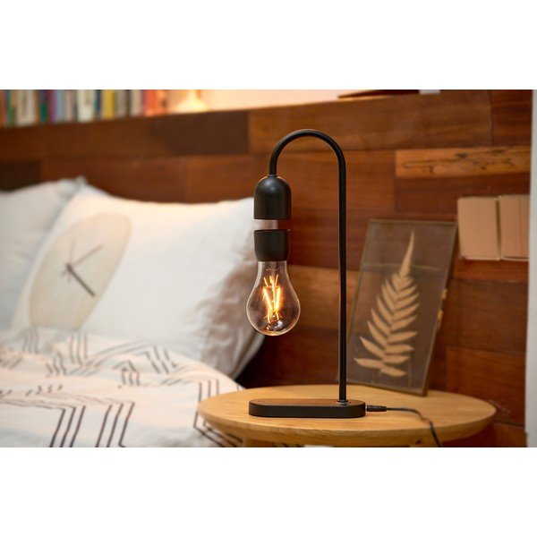 Juoda stalinė lempa (aukštis 36,5 cm) Evaro - Gingko-image-2