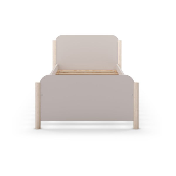 Iš pušies masyvo vaikiška lova kreminės spalvos 90x190 cm Enola – Marckeric-image-4