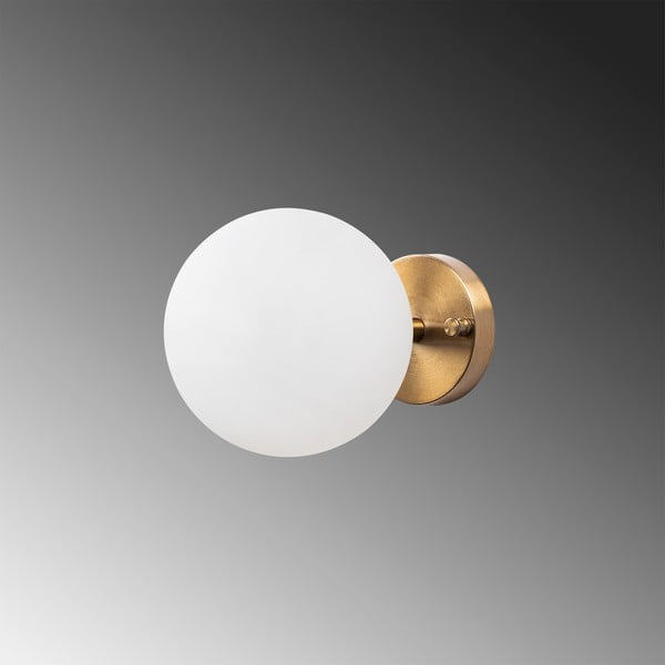 Baltos spalvos/bronzinės spalvos sieninė lempa ø 15 cm Atmaca – Opviq lights-image-1