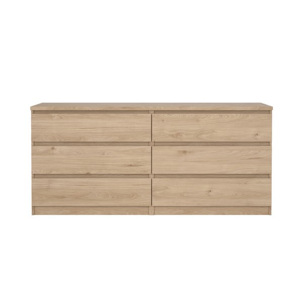 Natūralios spalvos šoninė spintelė iš ąžuolo 154x70x50 cm Naia – Tvilum
