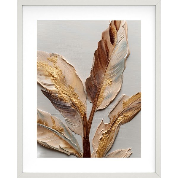 Spausdintas paveikslas su rėmeliu 40x50 cm Golden Strelitzia – Styler
